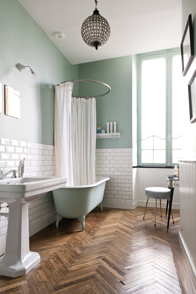 Dizajn interijera kupaonice u stilu Provanse - fotografija