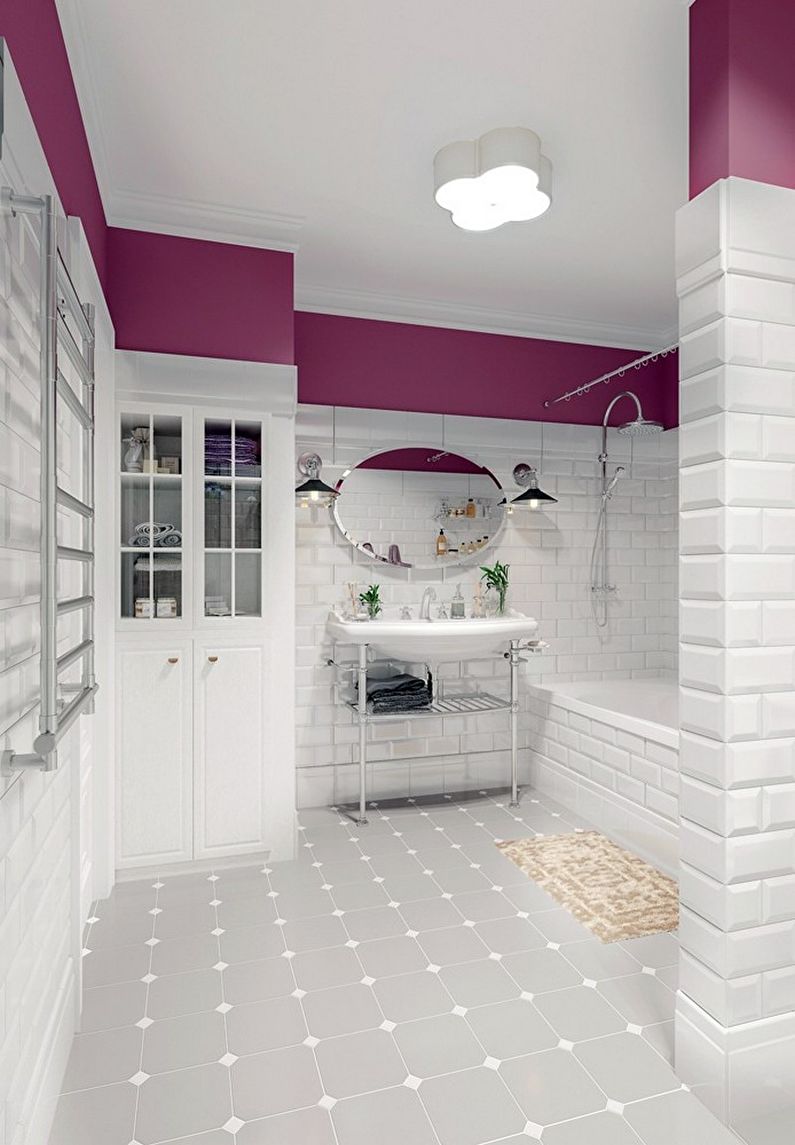 Interior design di un bagno nello stile della Provenza - foto