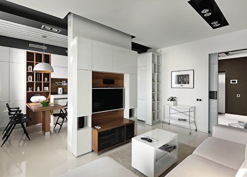 Zeď v obývacím pokoji v moderním stylu (50+ fotografií)