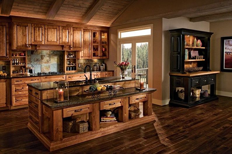 Brown Country Kitchen - Design d'intérieur