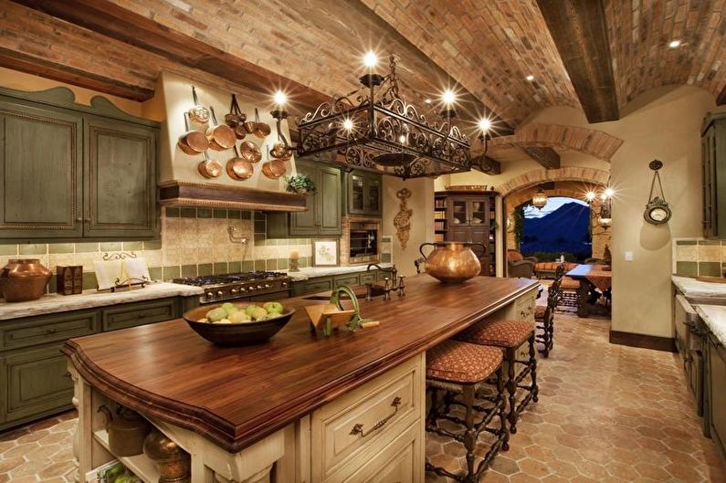 Interior design della cucina di Brown - foto