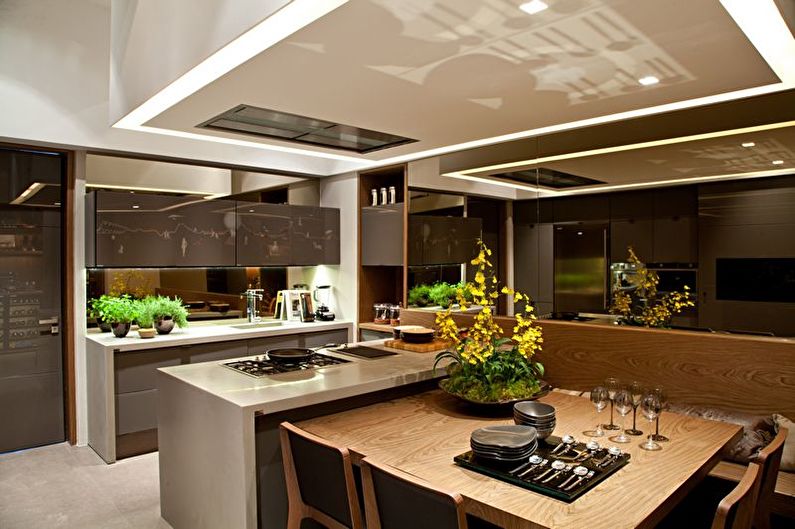 Interior design della cucina di Brown - foto