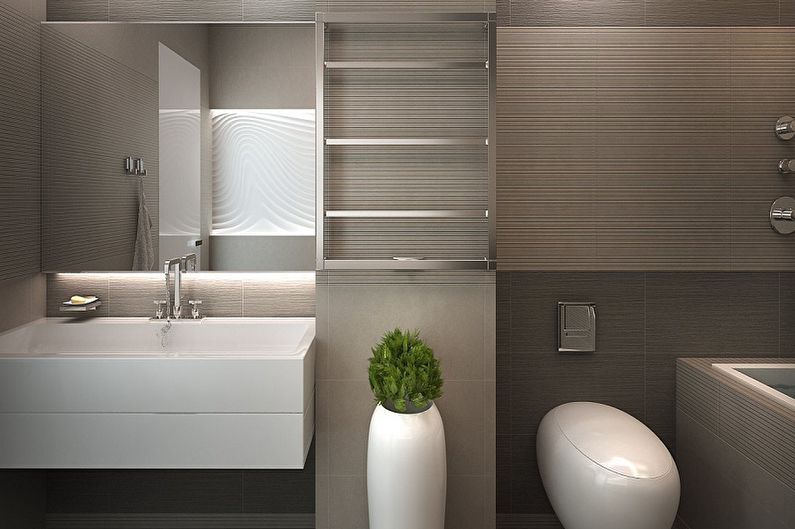 Caractéristiques de salle de bain au design minimaliste