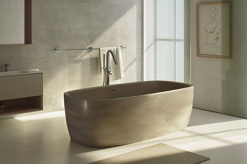 Dizajn interijera za kupaonicu u stilu minimalizma - foto