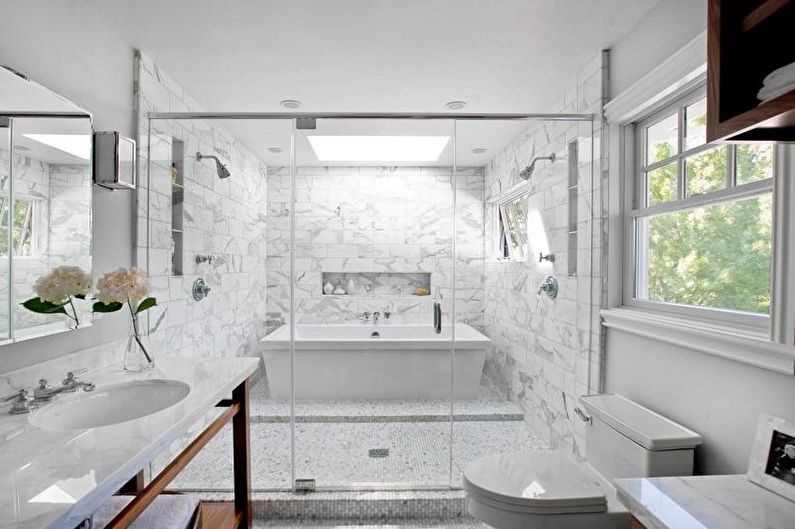 Minimalisme stil badeværelse interiørdesign - foto