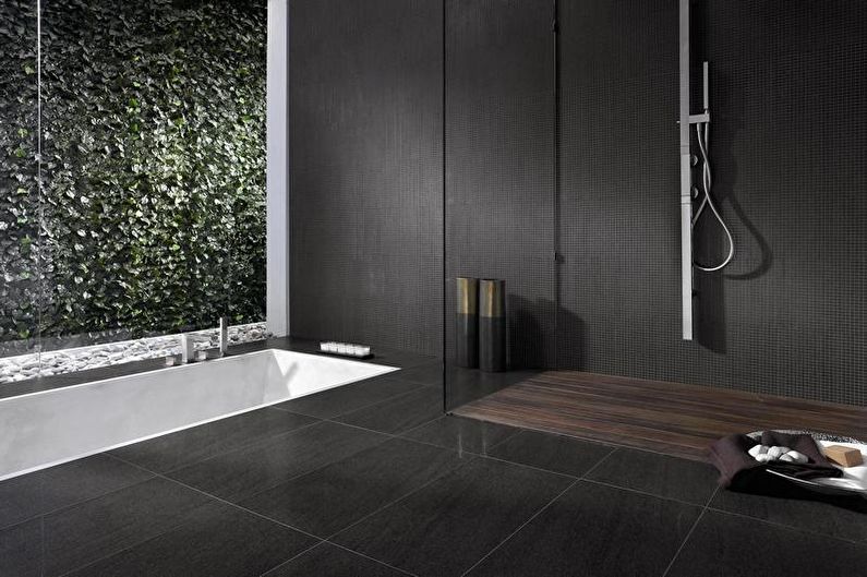 Design interior interior de baie în stil minimalist - fotografie