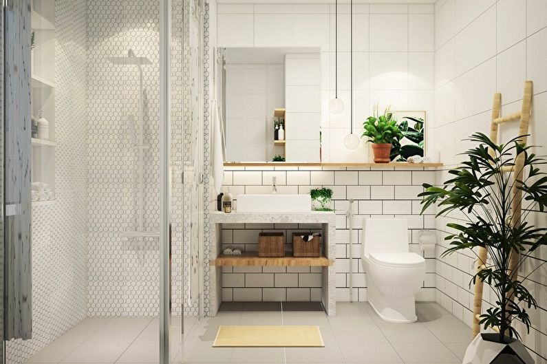 Design d'intérieur de salle de bain de style minimalisme - photo