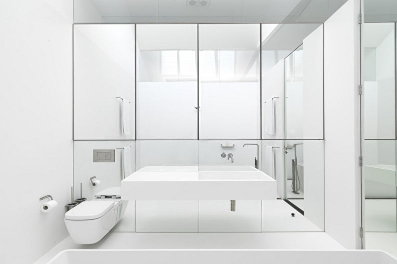 Минималистички дизајн ентеријера за купатила - фото