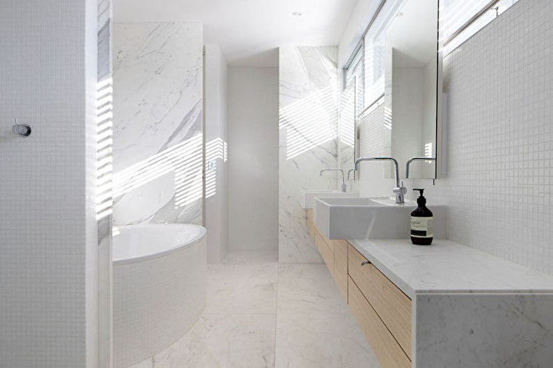 Interior design del bagno di stile di minimalismo - foto