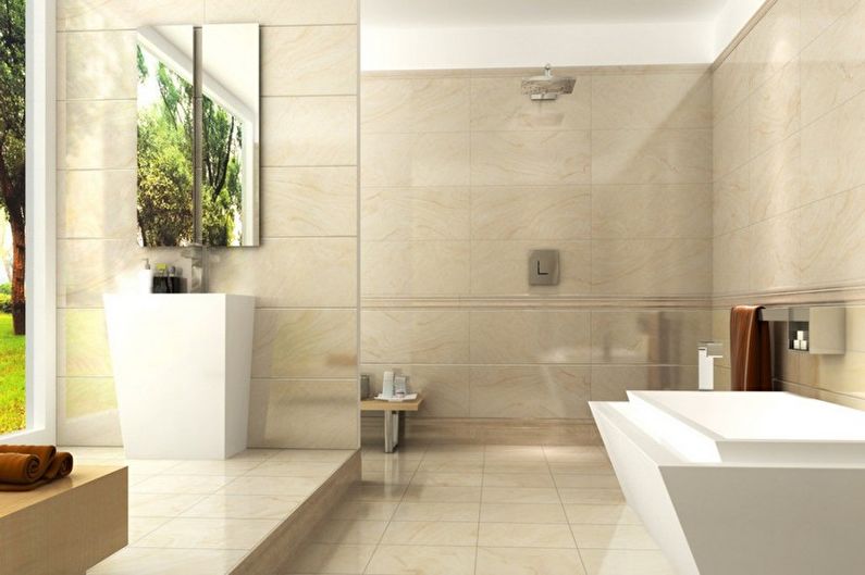 Interiérový dizajn kúpeľne v minimalistickom štýle - fotografia