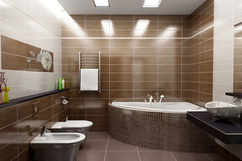 Minimalizmus stílusú fürdőszoba belsőépítészet - fénykép
