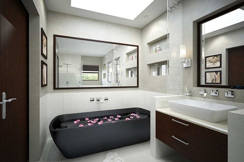Εσωτερική σχεδίαση μπάνιου στυλ μινιμαλισμού - φωτογραφία