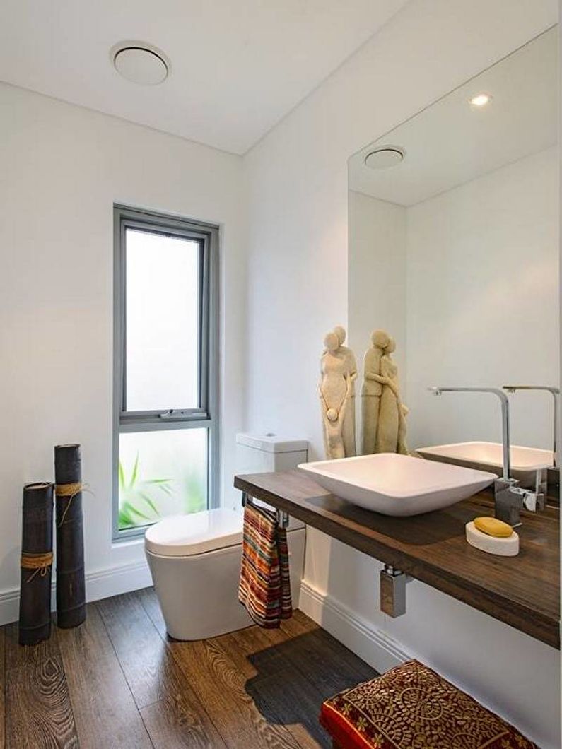 Minimalismi tyyli kylpyhuone sisustus - valokuva