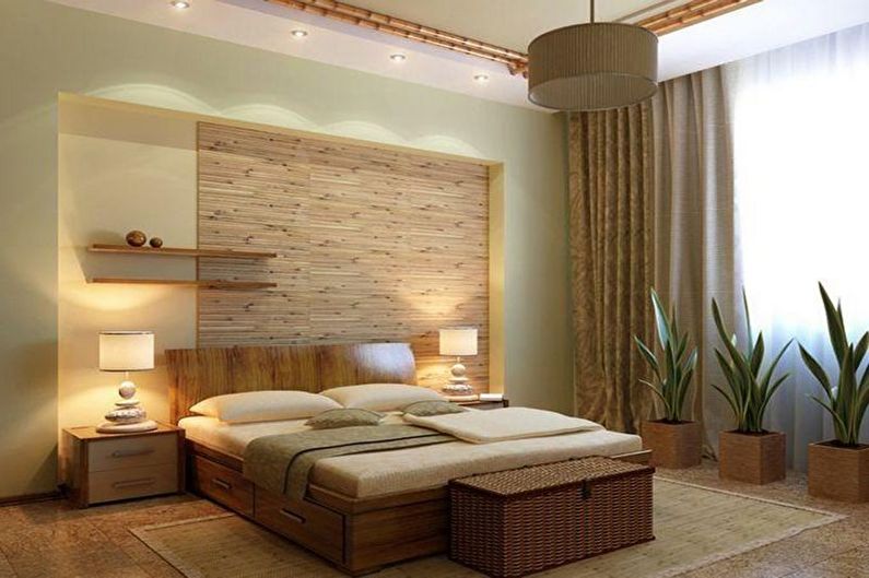 Miljøvenligt beige soveværelse - interiørdesign