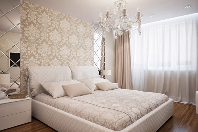 Dormitor bej - fotografie de design interior