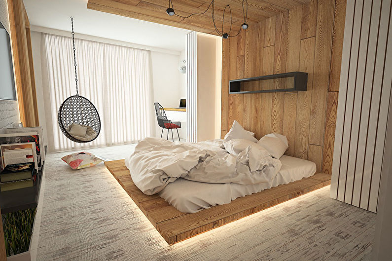 Béžová spálňa - interiérový dizajn foto