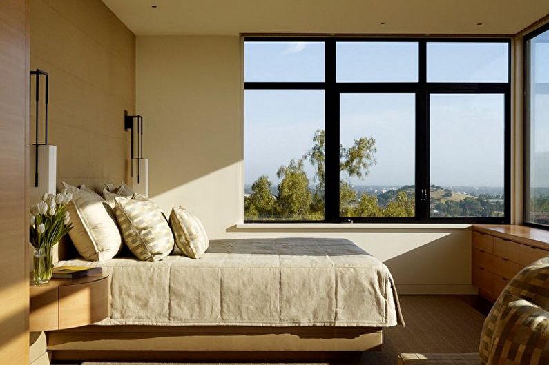 Béžová ložnice - fotografie interiérového designu