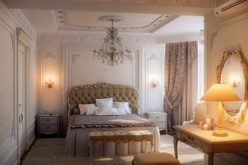 Beige bedroom - interior design photo