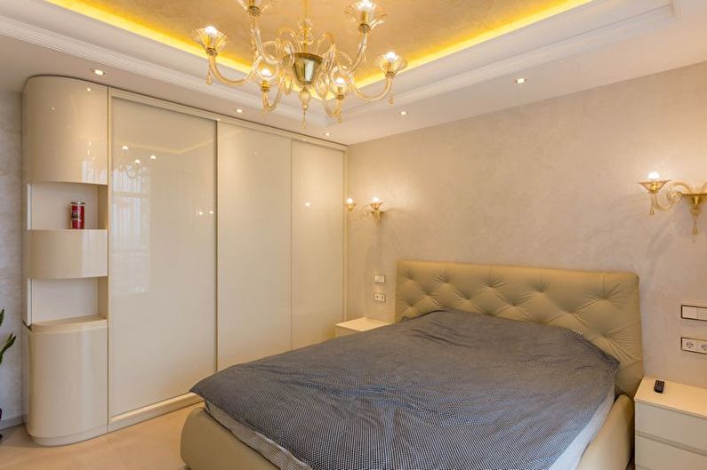 Beige bedroom - interior design photo