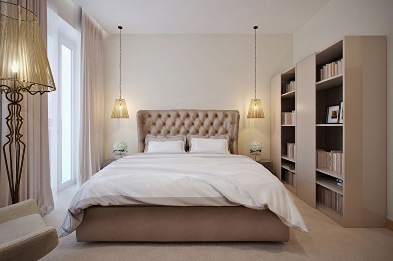 Бежова спалня - снимка за интериорен дизайн