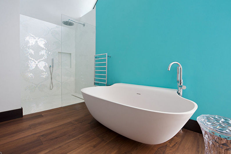 Thiết kế phòng tắm màu ngọc lam - Nội thất & Hệ thống nước