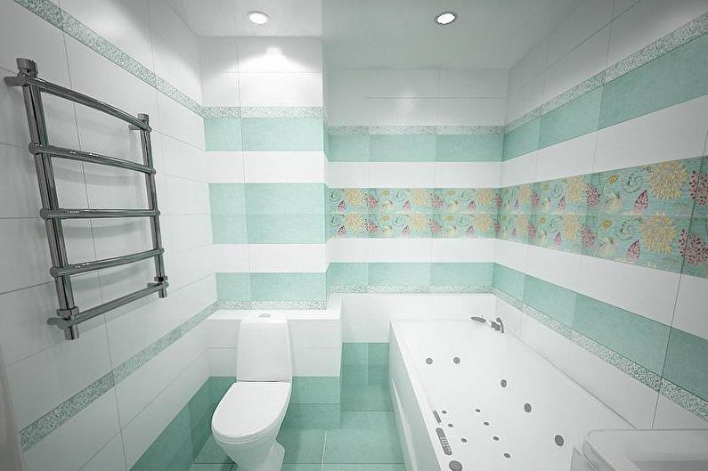 ห้องน้ำสีฟ้าคราม - ภาพการออกแบบตกแต่งภายใน