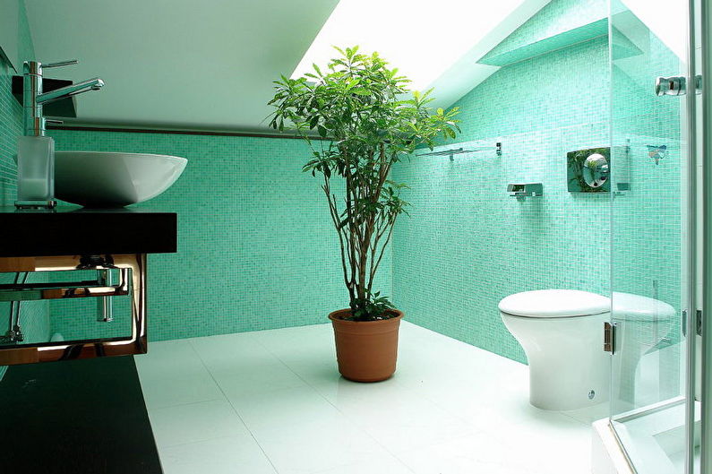 Salle de bain turquoise - photo de design d'intérieur