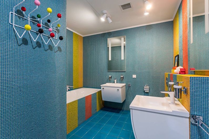 Turkis badeværelse - foto af interiørdesign