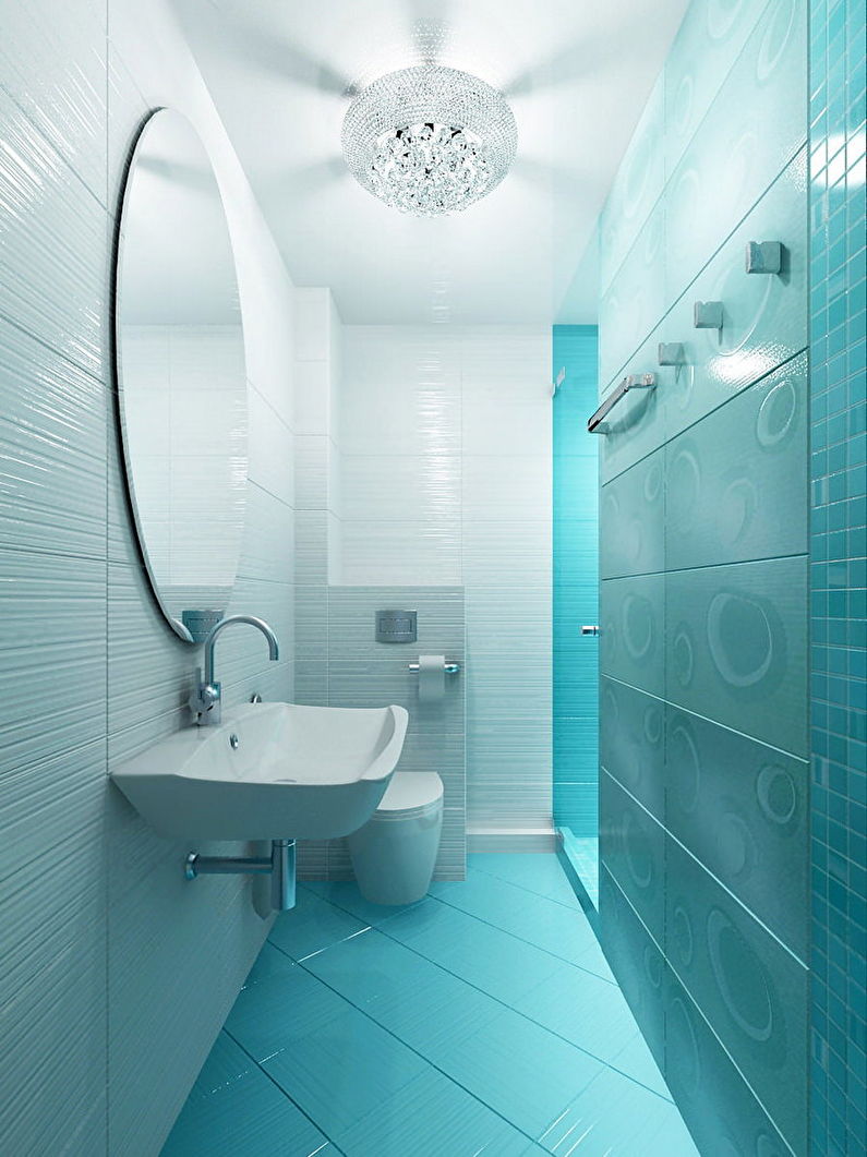 Tirkizna kupaonica - fotografija dizajna interijera