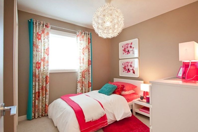 Tirkizni dizajn spavaće sobe - kombinacije boja