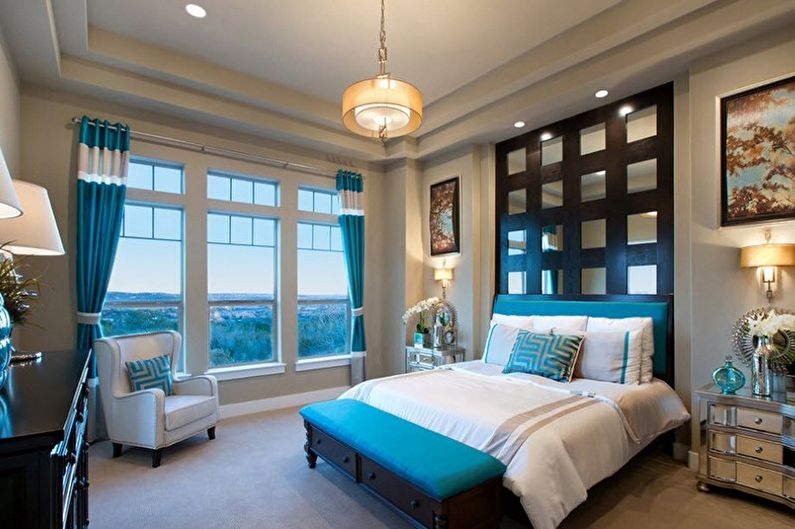 Turquoise bedroom - รูปภาพการออกแบบตกแต่งภายใน
