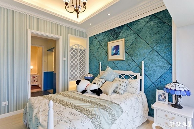 Phòng ngủ màu ngọc lam - ảnh thiết kế nội thất