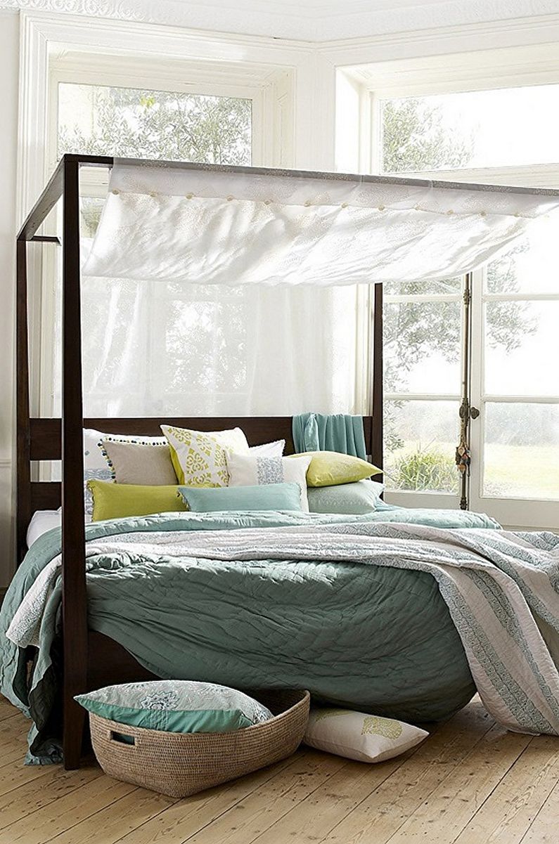 Dormitor turcoaz - fotografie de design interior