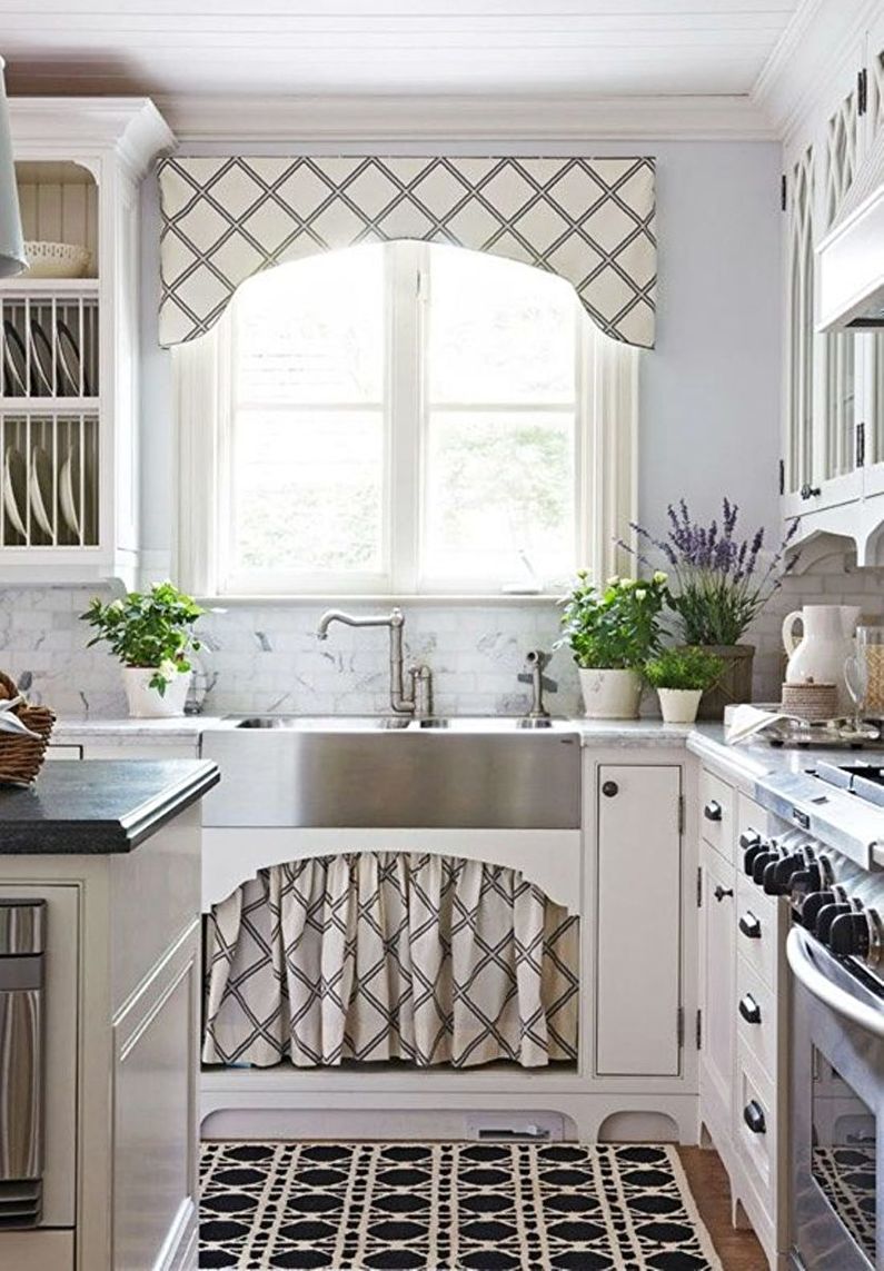 Завесе у кухињи - фотографија