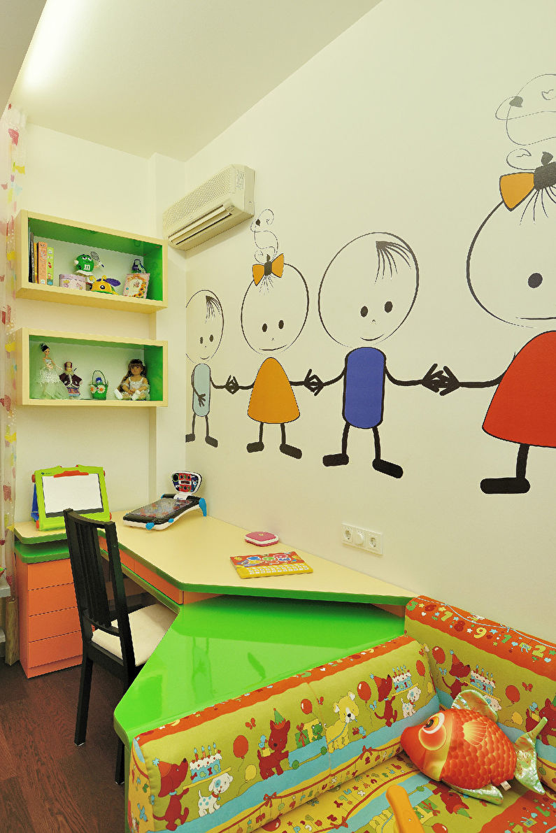 Bright Stripes: cameră pentru copii pentru un copil de 4 ani - foto 6
