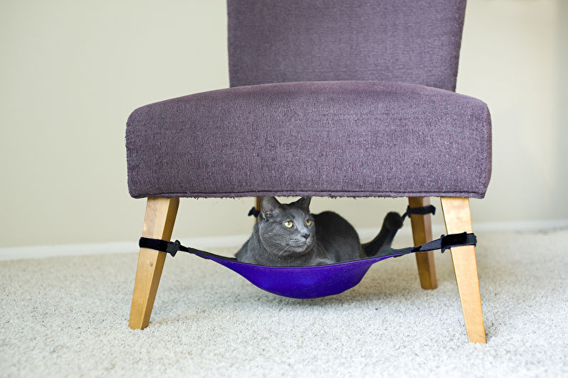 Kaķu māja - krēsli un šūpuļtīkli
