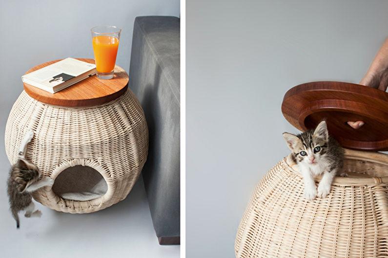 DIY kuća za mačke - fotografija