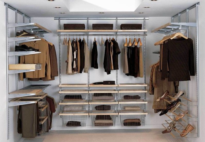 تصميم غرفة خلع الملابس - أنظمة التخزين