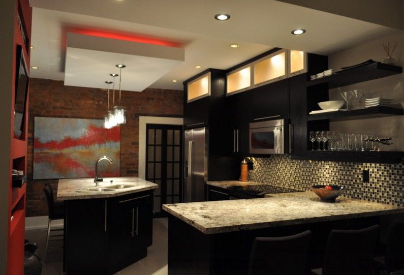 False ceiling in the kitchen - photo