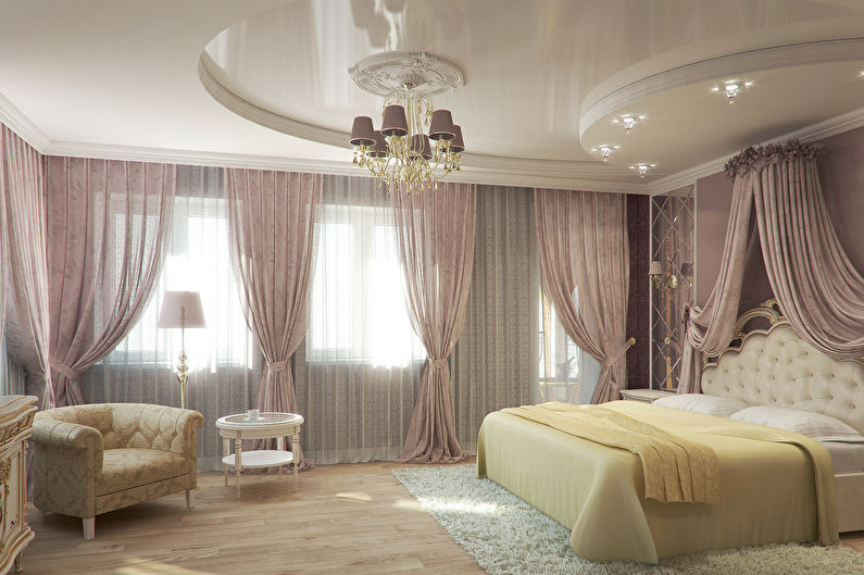 Fałszywy sufit w sypialni - zdjęcie