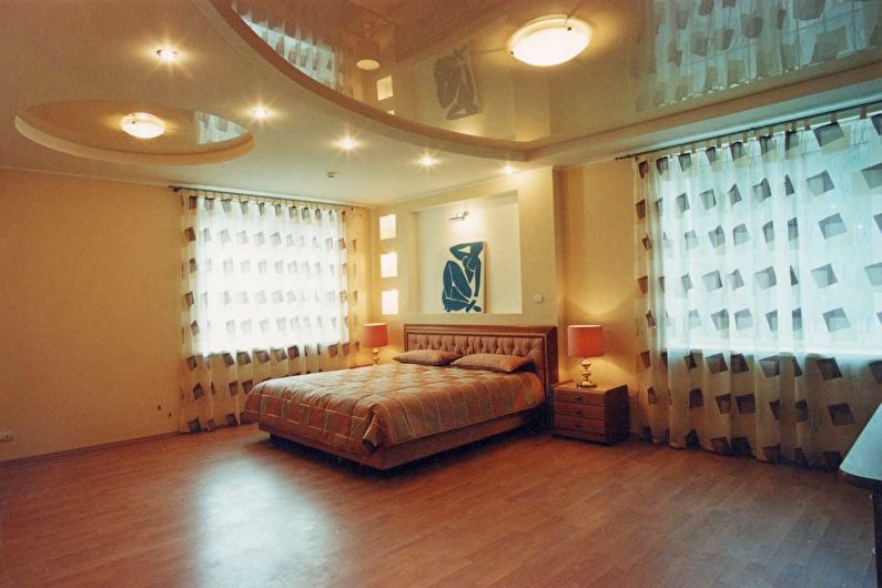 False ceiling in the bedroom - photo