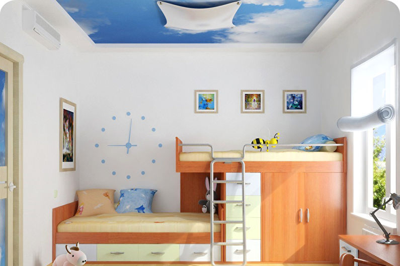 Fałszywy sufit w pokoju dziecinnym - zdjęcie