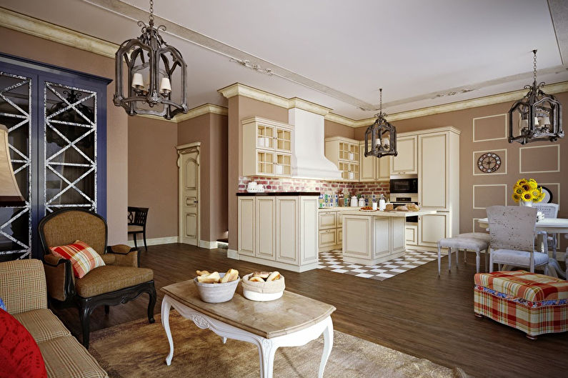 Provanso stiliaus virtuvės - interjero dizainas