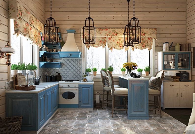 Køkken i Provence-stil - Interiørdesign