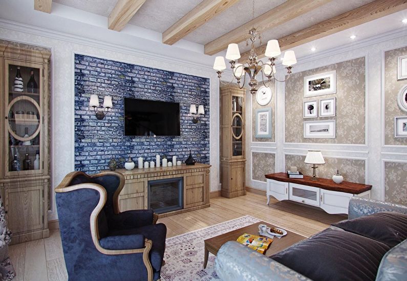Sala de estar em estilo provençal - Design de interiores