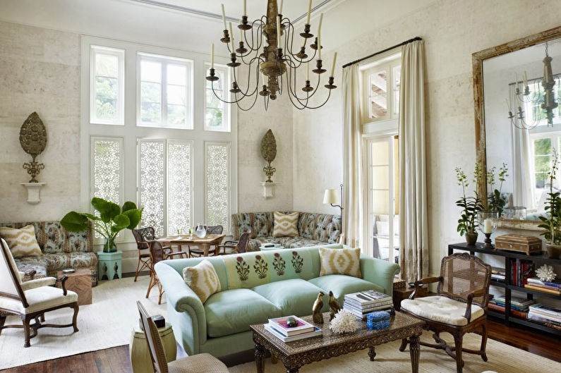 Stue i Provence-stil - Interiørdesign