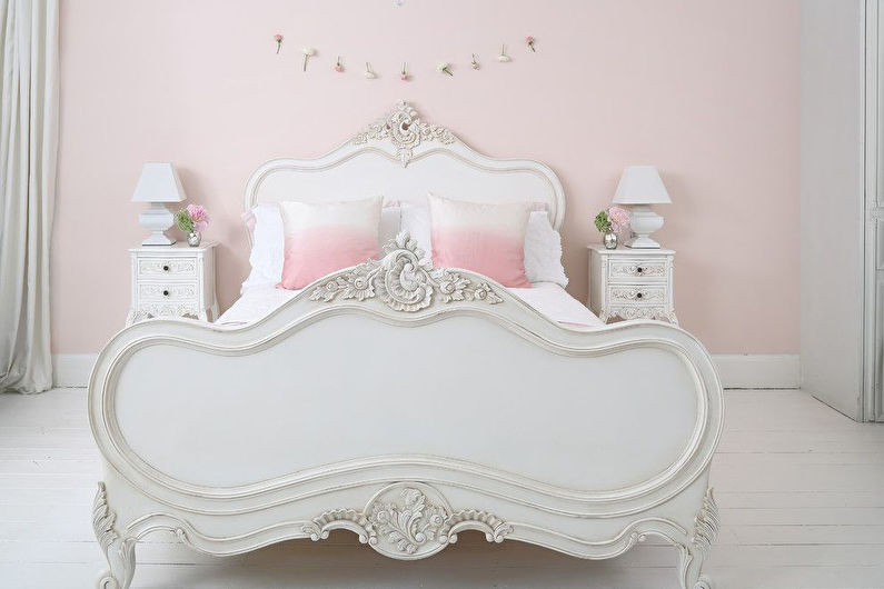 Provence stila guļamistaba - interjera dizains