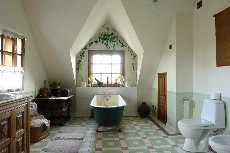 Provansas stila vannas istaba - interjera dizains