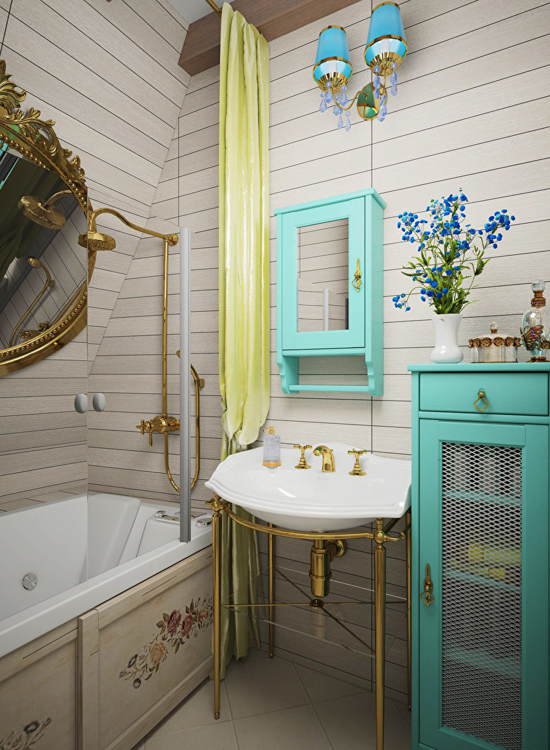 Banheiro estilo Provence - design de interiores