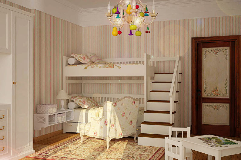 Chambre d'enfant de style provençal - Design d'intérieur